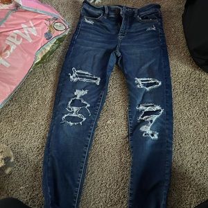 american eagle high rise jeggings